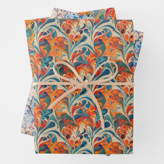 Turks Ebru Water Marmering Art Papier Inpakpapier Vel (In situ)