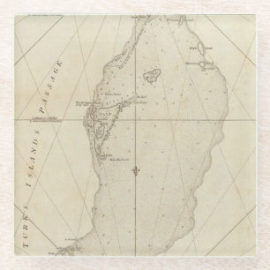 Turks-eilanden Glazen Onderzetter