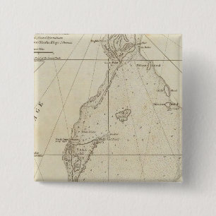 Turks-eilanden Vierkante Button 5,1 Cm