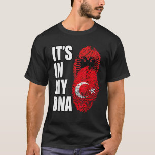 Turks en Albanees mixen erfgoed DNA vlag T Shirt