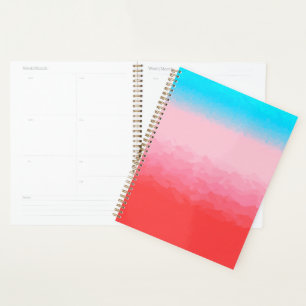 Turks en Caicos Blauw en Koraal Ombre Planner