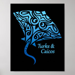 Turks en Caicos-eilanden Stingray Jongens Meisjes Poster