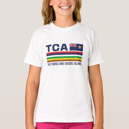 Turks en Caicos ISO Alpha 3 Design T-shirt (Voorkant)