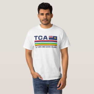 Turks en Caicos ISO Alpha 3 Design T-shirt