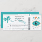 Turks en Caicos sparen de Datum het instappen pas Save The Date (Voorkant / Achterkant)