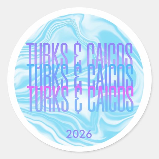 Turks en Caicos Sticker (Voorkant)