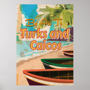 Turks en Caicos Vintage Reisposter Poster
