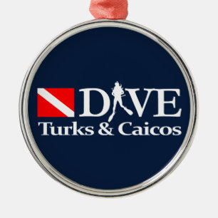 Turks- en Caicoseilanden DV4 Metalen Ornament