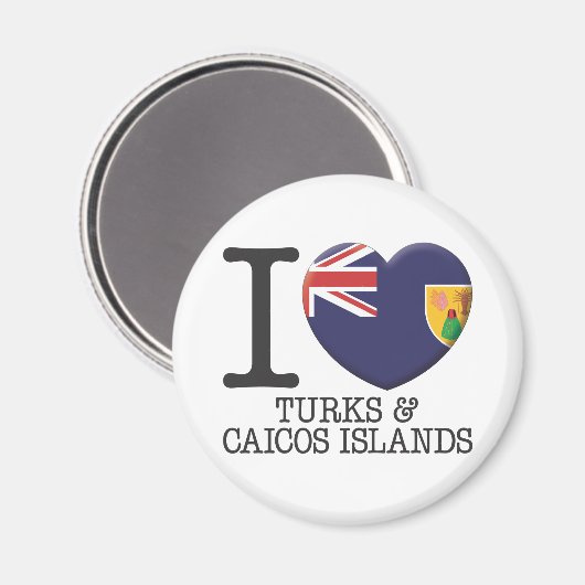 Turks- en Caicoseilanden Magneet (Voorkant / Achterkant)