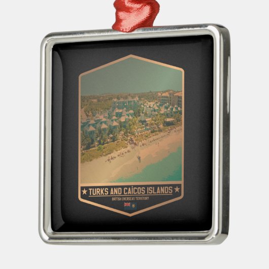 Turks- en Caicoseilanden Metalen Ornament (Links)