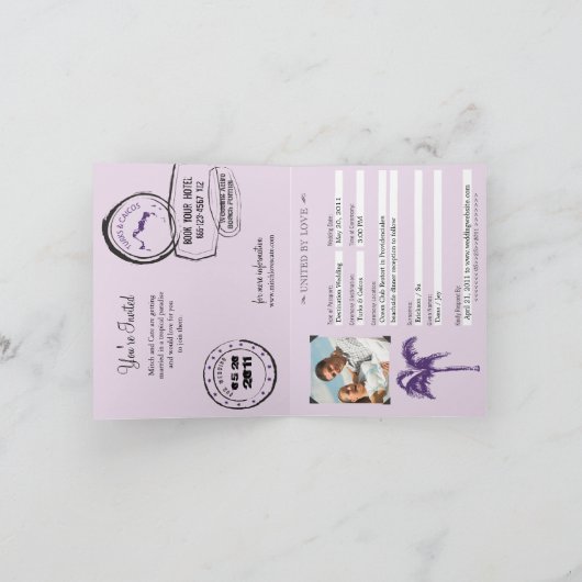 Turks- en Caicoseilanden Paspoort Uitnodiging brui (Binnen)