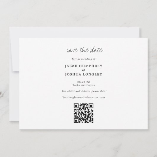 Turks- en Caicoseilanden | Routekaart bestemming b Save The Date (Achterkant)