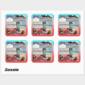 Turks- en Caicoseilanden Vierkante Sticker (Vel)