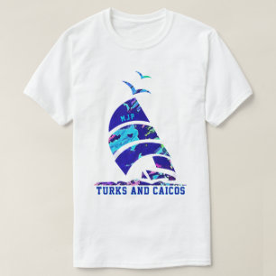 Turks- en Caicoseilanden Zeilboot Vakantie T-shirt