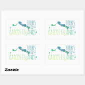 Turks en Caicoseuse Rechthoekige Sticker (Vel)