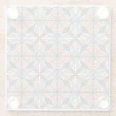 Turks geïnspireerd: getextureerde marine & terraco glazen onderzetter (Achterkant)