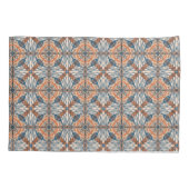 Turks geïnspireerd: getextureerde marine & terraco kussensloop (Achterkant)