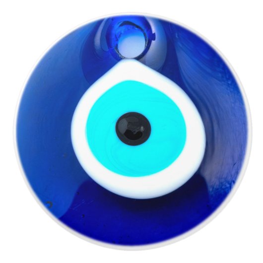Turks glas nazar  keramische knop (Voorkant)