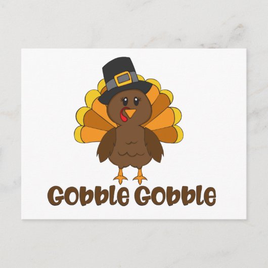 Turks Gobble Gobble Briefkaart (Voorkant)