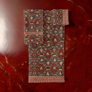Turks Grieks Renaissance Ruby Rode Kant Patroon Bad Handdoek