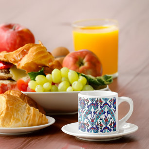Turks Iznik bloemenpatroon bruidsmeisje cadeau Espresso Kop