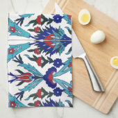 Turks Iznik Floral Pattern Theedoek (Quarter Fold)