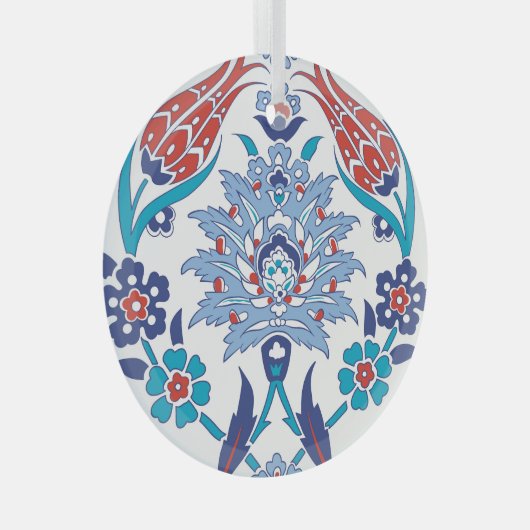 Turks Iznik tegels:  patroon. Glas Ornament (Voorkant Rechts)