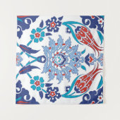 Turks Iznik tegels: patroon. Wandkleed (Voorkant (horizontaal))