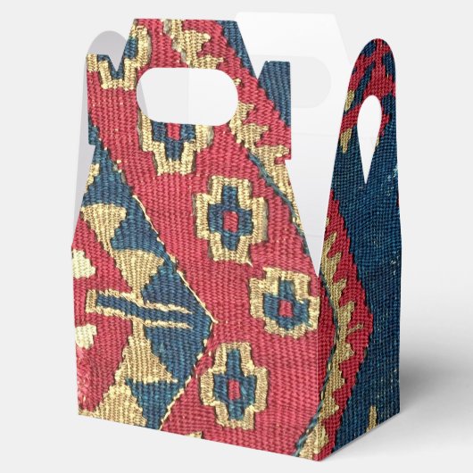 Turks Kilim Carpet Rug Antiek Red Blue Bedankdoosjes (Geopend)