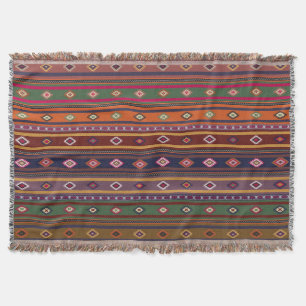 Turks Kilim Pattern Colorful Tribal Deken