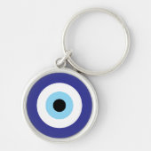 Turks Kwaad Oog Blauw Mati symbool kleine charme Sleutelhanger (Voorkant)
