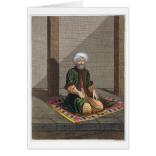 Turks Man, bidden, 18e eeuw (graven)