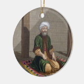 Turks Man, bidden, 18e eeuw (graven) Keramisch Ornament (Links)