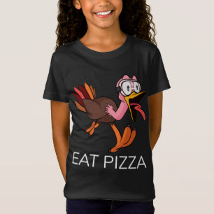 Turks Man Eat Pizza Vrouwen Kind Vegan Vegetarian  T-shirt