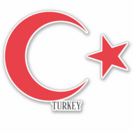 Turks nationaal emblem-patriottisch sticker