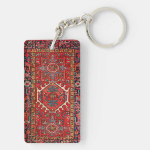 Turks oosterse patroonpatroon, tapijt, rood sleutelhanger