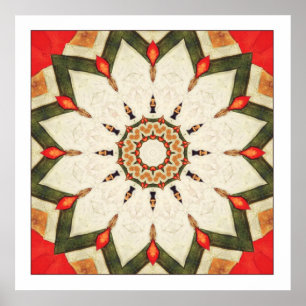 Turks Rode Mandala Poster