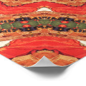 Turks Rode Mandala Vier Poster (Hoek)