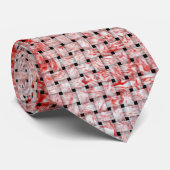 Turks Roos Weave Pattern Stropdas (Opgerold)