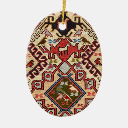 Turks tapijt #1 keramisch ornament (Voorkant)