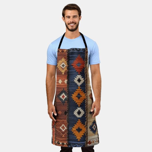 Turks tapijt schort (Gedragen)