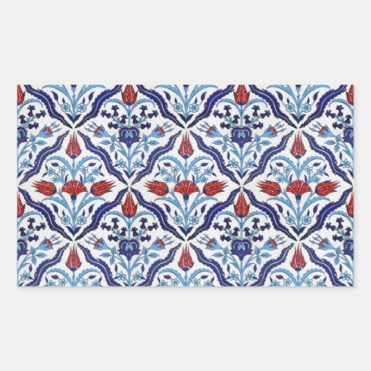 Turks tegel Rechthoek Sticker (Voorkant)