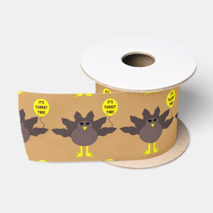 Turks Thanksgiving Satin Ribbon Lint