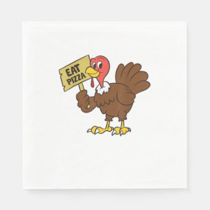 Turks Thanksgiving van de Pizza Funny Servet