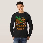 Turks Trot Squad Funny Thanksgiving loopt T-shirt (Voorkant volledig)