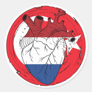 Turks Turkije Koningsdag Nederlands Hart Ronde Sticker