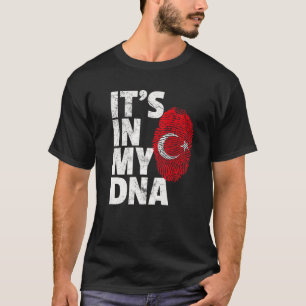Turks Turkije Vlag in mijn DNA-kerstcadeau T-shirt