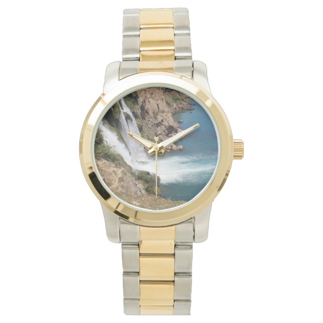 Turks waterval met mediterraan zee horloge (Voorkant)
