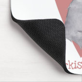 Turks Waterverf van Angora Cat Kat Roze hart Muismat (Hoek)