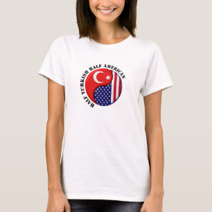 Turkse Amerikaanse Bayan T-Shirt